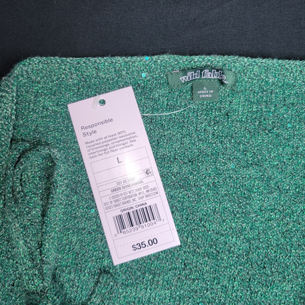Wild Fable Green Ribbed Bodycon Dress Cocktail - Picture 9 of 10